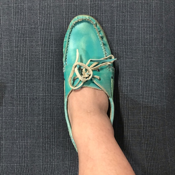 Bed Stu Blue Green Boat Shoe, 11 - Picture 8 of 9